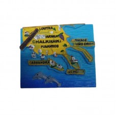 Tουριστικό μαγνητάκι Souvenir – Σετ 12pcs - Resin Magnet - Halkidiki - 678353