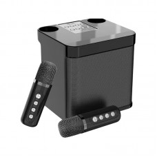 Ασύρματο ηχείο Bluetooth με 2 μικρόφωνα Karaoke - YS-203 - 887172 - Black