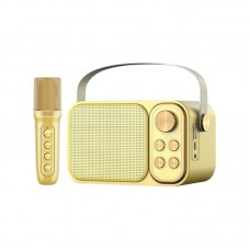 Ασύρματο ηχείο Bluetooth με μικρόφωνο Karaoke - YS-103 - 887288 - Gold