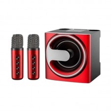 Ασύρματο ηχείο Bluetooth με 2 μικρόφωνα Karaoke - YS-207 - 887196 - Red