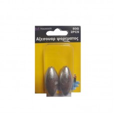 Βαρίδια αλιείας - 60gr - 2pcs - 30160