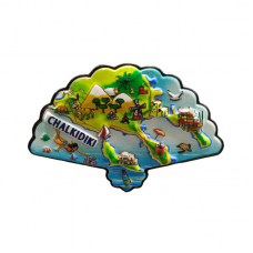 Tουριστικό μαγνητάκι Souvenir – Σετ 12pcs - Resin Magnet - Chalkidiki - 678311