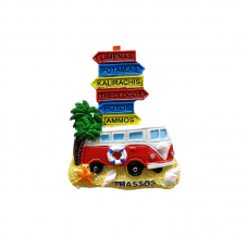 Tουριστικό μαγνητάκι Souvenir – Σετ 12pcs - Resin Magnet - Thassos - 678175