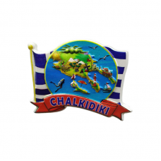 Tουριστικό μαγνητάκι Souvenir – Σετ 12pcs - Resin Magnet - Chalkidiki - 678300