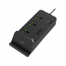 Πολύπριζο Multi-Plug 3 θέσεων με θύρες USB & βάση ασύρματης φόρτισης - KOS-27005EU - 270056