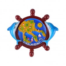 Tουριστικό μαγνητάκι Souvenir – Σετ 12pcs - Resin Magnet - Chalkidiki - 678083