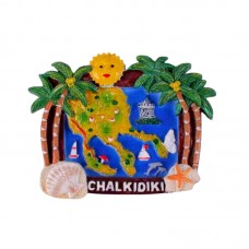 Tουριστικό μαγνητάκι Souvenir – Σετ 12pcs - Resin Magnet - Chalkidiki - 678071
