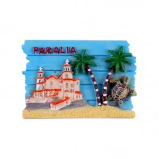 Tουριστικό μαγνητάκι Souvenir – Σετ 12pcs - Resin Magnet - Paralia - 678110