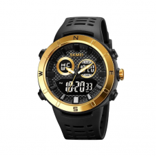 Ψηφιακό/αναλογικό ρολόι χειρός – Skmei - 2014 - Gold/Black