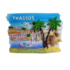 Tουριστικό μαγνητάκι Souvenir – Σετ 12pcs - Resin Magnet - Thassos - 678128