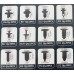Σετ συνδετήρες αυτοκινήτου 12 τύπων - 240pcs - 180260