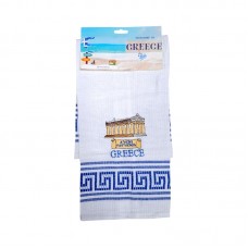 Πετσέτα ποτηρόπανο Souvenir με κέντημα - Σετ 12pcs - Athens/Greece - 416204