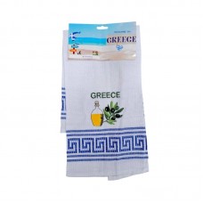 Πετσέτα ποτηρόπανο Souvenir με κέντημα - Σετ 12pcs - Greece - 416129