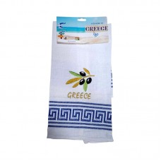 Πετσέτα ποτηρόπανο Souvenir με κέντημα - Σετ 12pcs - Greece - 416099