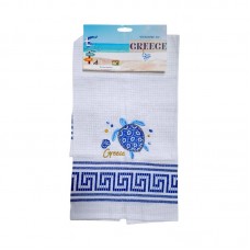 Πετσέτα ποτηρόπανο Souvenir με κέντημα - Σετ 12pcs - Greece - 416075