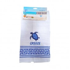 Πετσέτα ποτηρόπανο Souvenir με κέντημα - Σετ 12pcs - Greece - 416044
