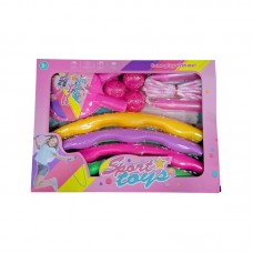 Παιδικό σετ άθλησης - Ping Pong - Σχοινάκι - Hula Hoop - 215579 - Pink