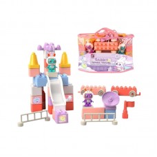 Σετ κατασκευών DIY με τουβλάκια - Rabbit Space Travel - 38pcs - JX6802 - 215465