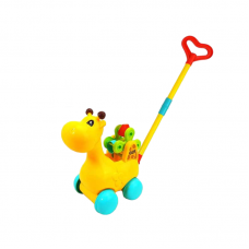 Συρόμενο παιχνίδι Ζωάκι - 0396 - 117275 - Yellow