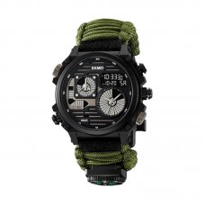 Ψηφιακό/αναλογικό ρολόι χειρός – Skmei - 2202 - Black/Green Rope