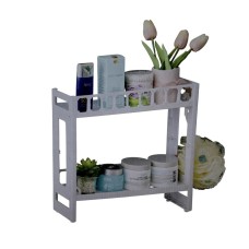 Ραφιέρα μπάνιου πλαστική διώροφη - KS2501 - 718592 - Grey