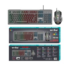Ενσύρματο πληκτρολόγιο και ποντίκι Gaming - LED RGB - WB595 - Weibo - 655952