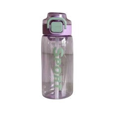 Φορητό παγούρι πλαστικό με καλαμάκι - 580ml - YS-1011 - 616311 - Purple