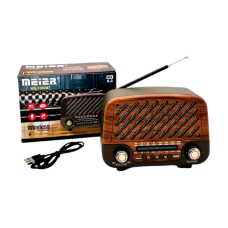 Επαναφορτιζόμενο ραδιόφωνο Retro - MD-1302BT - 020108 - Light Brown/Wood