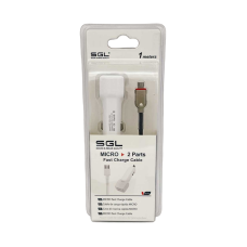Φορτιστής αναπτήρα αυτοκινήτου με 2 θύρες USB - Micro USB - FA13-V2 - 1m - 099620