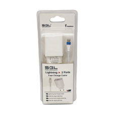 Αντάπτορας φόρτισης με καλώδιο και 2 θύρες USB - Lightning - Quick Charge - B5-F2 - 1m - 099521