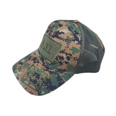 Ανδρικό καπέλο jockey στρατιωτικού τύπου - M01 - 270591 - Green/Brown