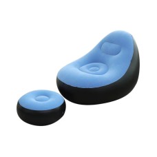 Φουσκωτή πολυθρόνα με υποπόδιο - 812365 - Light Blue