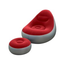 Φουσκωτή πολυθρόνα με υποπόδιο - 812365 - Red